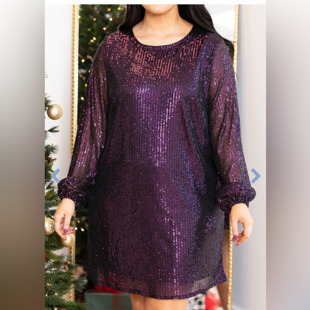 Purple Glitter Dress NWT